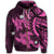Hawaii Zip Hoodie Polynesian Turtle with Hibiscus Pink - Polynesian Pride