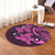 Hawaii Polynesian Turtle Hibiscus Round Carpet - Pink - AH - Polynesian Pride