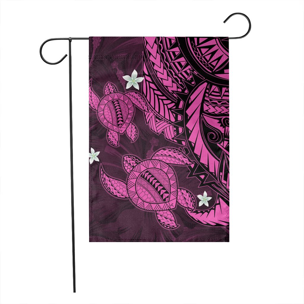 Hawaii Polynesian Turtle Hibiscus Flag - Pink - AH - Polynesian Pride