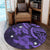 Hawaii Polynesian Turtle Hibiscus Round Carpet - Purple - AH - Polynesian Pride