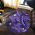 Hawaii Polynesian Turtle Hibiscus Round Carpet - Purple - AH - Polynesian Pride