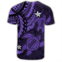 Hawaii Polynesian Turtle Hibiscus T Shirt Purple - Polynesian Pride