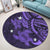 Hawaii Polynesian Turtle Hibiscus Round Carpet - Purple - AH - Polynesian Pride