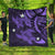 Hawaii Polynesian Turtle Hibiscus Premium Quilts - Purple - AH Black - Polynesian Pride