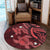 Hawaii Polynesian Turtle Hibiscus Round Carpet - Red - AH - Polynesian Pride