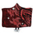 Hawaii Polynesian Turtle Hibiscus Hooded Blanket - Red - AH Hooded Blanket White - Polynesian Pride