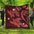 Hawaii Polynesian Turtle Hibiscus Premium Quilts - Red - AH Black - Polynesian Pride