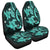 Hawaii Polynesian Turtle Hibiscus Car Seat Covers - Turquoise - AH Universal Fit Black - Polynesian Pride