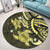 Hawaii Polynesian Turtle Hibiscus Round Carpet - Yelow - AH - Polynesian Pride