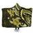 Hawaii Polynesian Turtle Hibiscus Hooded Blanket - Yelow - AH Hooded Blanket White - Polynesian Pride