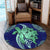 Hawaii Polynesian Turtle Hibiscus Round Carpet1 - AH - Polynesian Pride