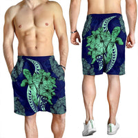 Hawaii Polynesian Turtle Hibiscus Men's Shorts1 - AH - Polynesian Pride