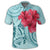 Hawaii Polynesian Turtle Hibiscus Blue Polo Shirt Bless Style - Polynesian Pride