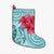 Hawaii Polynesian Turtle Hibiscus Blue Christmas Stocking - Bless Style - AH Christmas Stocking 26 X 42 cm Black - Polynesian Pride