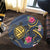 Hawaii Polynesian Turtle Hibiscus Plumeria Round Carpet - Nane Style - AH - Polynesian Pride