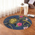 Hawaii Polynesian Turtle Hibiscus Plumeria Round Carpet - Nane Style - AH - Polynesian Pride