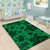 Hawaii Polynesian Turtle Palm And Sea Pebbles Green Area Rug - AH - Polynesian Pride