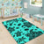 Hawaii Polynesian Turtle Palm And Sea Pebbles Turquoise Area Rug - AH - Polynesian Pride