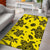 Hawaii Polynesian Turtle Palm And Sea Pebbles Yellow Area Rug - AH - Polynesian Pride