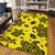 Hawaii Polynesian Turtle Palm And Sea Pebbles Yellow Area Rug - AH - Polynesian Pride