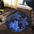 Hawaii Polynesian Turtle Plumeria Round Carpet - Pog Style Blue - AH - Polynesian Pride