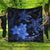 Hawaii Polynesian Turtle Plumeria Premium Quilts - Pog Style Blue - AH Black - Polynesian Pride