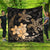 Hawaii Polynesian Turtle Plumeria Premium Quilts - Pog Style Gold - AH Black - Polynesian Pride