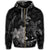 Hawaii Zip Hoodie Polynesian Turtle with Plumeria Pog Style Gray - Polynesian Pride