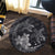 Hawaii Polynesian Turtle Plumeria Round Carpet - Pog Style Gray - AH - Polynesian Pride