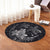 Hawaii Polynesian Turtle Plumeria Round Carpet - Pog Style Gray - AH - Polynesian Pride