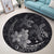 Hawaii Polynesian Turtle Plumeria Round Carpet - Pog Style Gray - AH - Polynesian Pride