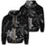 Hawaii Zip Hoodie Polynesian Turtle with Plumeria Pog Style Gray Unisex Art - Polynesian Pride