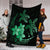 Hawaii Polynesian Turtle Plumeria Premium Blankets - Pog Style Green - AH - Polynesian Pride