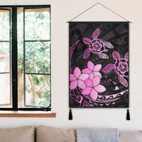 Hawaii Polynesian Turtle Plumeria Hanging Poster - Pog Style Pink - AH - Polynesian Pride
