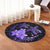 Hawaii Polynesian Turtle Plumeria Round Carpet - Pog Style Purple - AH - Polynesian Pride