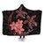 Hawaii Polynesian Turtle Plumeria Hooded Blanket - Pog Style Red - AH Hooded Blanket White - Polynesian Pride