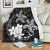 Hawaii Polynesian Turtle Plumeria Premium Blankets - Pog Style White - AH White - Polynesian Pride