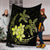 Hawaii Polynesian Turtle Plumeria Premium Blankets - Pog Style Yellow - AH - Polynesian Pride