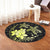 Hawaii Polynesian Turtle Plumeria Round Carpet - Pog Style Yellow - AH - Polynesian Pride