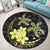 Hawaii Polynesian Turtle Plumeria Round Carpet - Pog Style Yellow - AH - Polynesian Pride