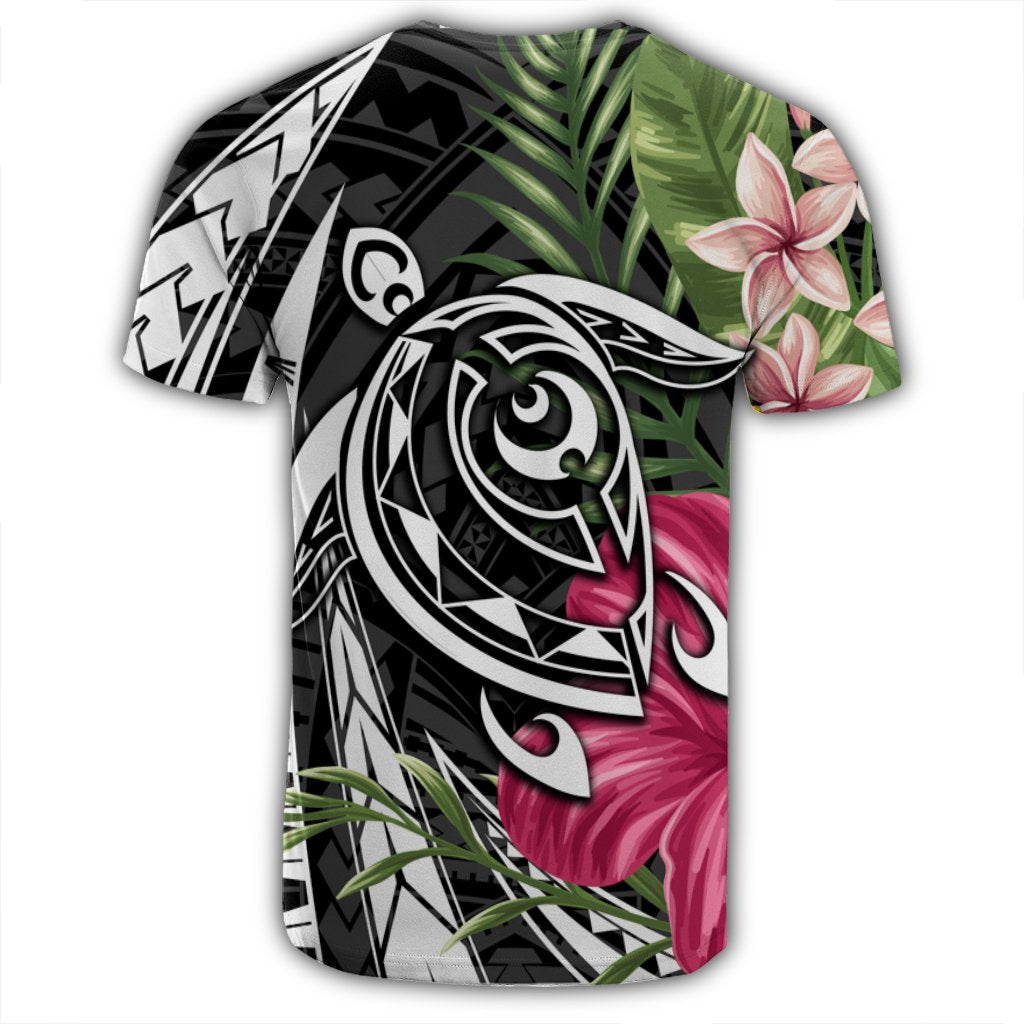 Hawaii Polynesian Turtle Tropical Hibiscus Plumeria T Shirt - Polynesian Pride