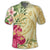 Hawaii Polynesian Turtle Tropical Hibiscus Plumeria Polo Shirt Beige - Polynesian Pride