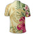 Hawaii Polynesian Turtle Tropical Hibiscus Plumeria Polo Shirt Beige - Polynesian Pride