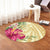 Hawaii Polynesian Turtle Tropical Hibiscus Plumeria Round Carpet - Beige - AH - Polynesian Pride