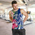 Hawaii Polynesian Turtle Tropical Hibiscus Plumeria Tank Top - Blue - AH - Polynesian Pride