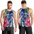 Hawaii Polynesian Turtle Tropical Hibiscus Plumeria Tank Top - Blue - AH - Polynesian Pride