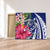 Hawaii Polynesian Turtle Tropical Hibiscus Plumeria Canvas - Blue - AH Canvas Poly-cotton - Polynesian Pride