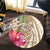 Hawaii Polynesian Turtle Tropical Hibiscus Plumeria Round Carpet - Gold - AH - Polynesian Pride