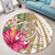 Hawaii Polynesian Turtle Tropical Hibiscus Plumeria Round Carpet - Gold - AH - Polynesian Pride