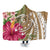 Hawaii Polynesian Turtle Tropical Hibiscus Plumeria Hooded Blanket - Gold - AH Hooded Blanket White - Polynesian Pride